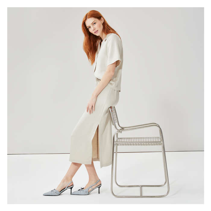 Women's Satin Midi Skirt